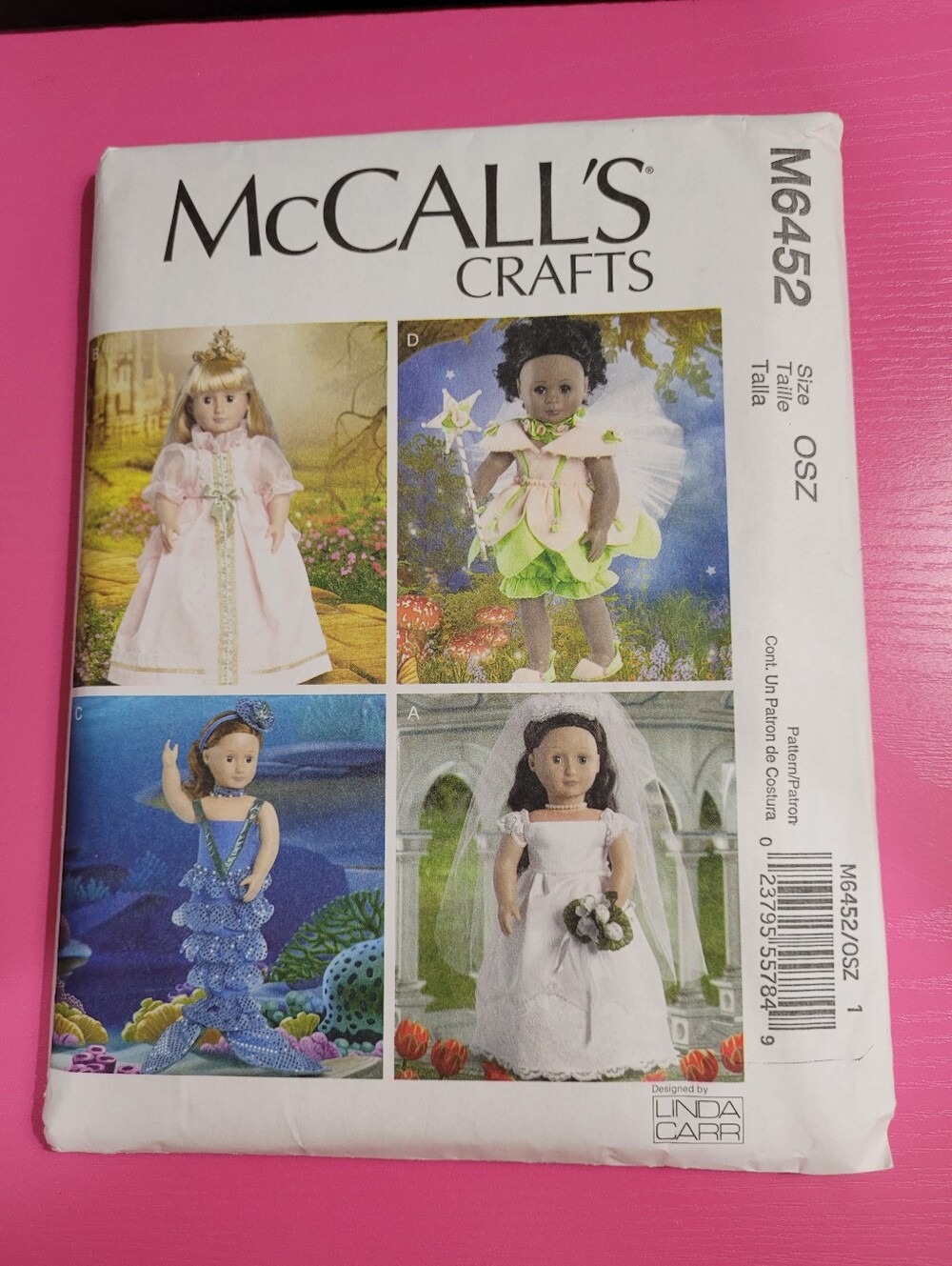 McCall's Crafts 18" Doll Costume Sewing Pattern M6452 (1214)